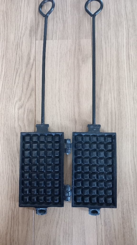 Wafelijzer gietijzer, Antiek en Kunst, Ophalen
