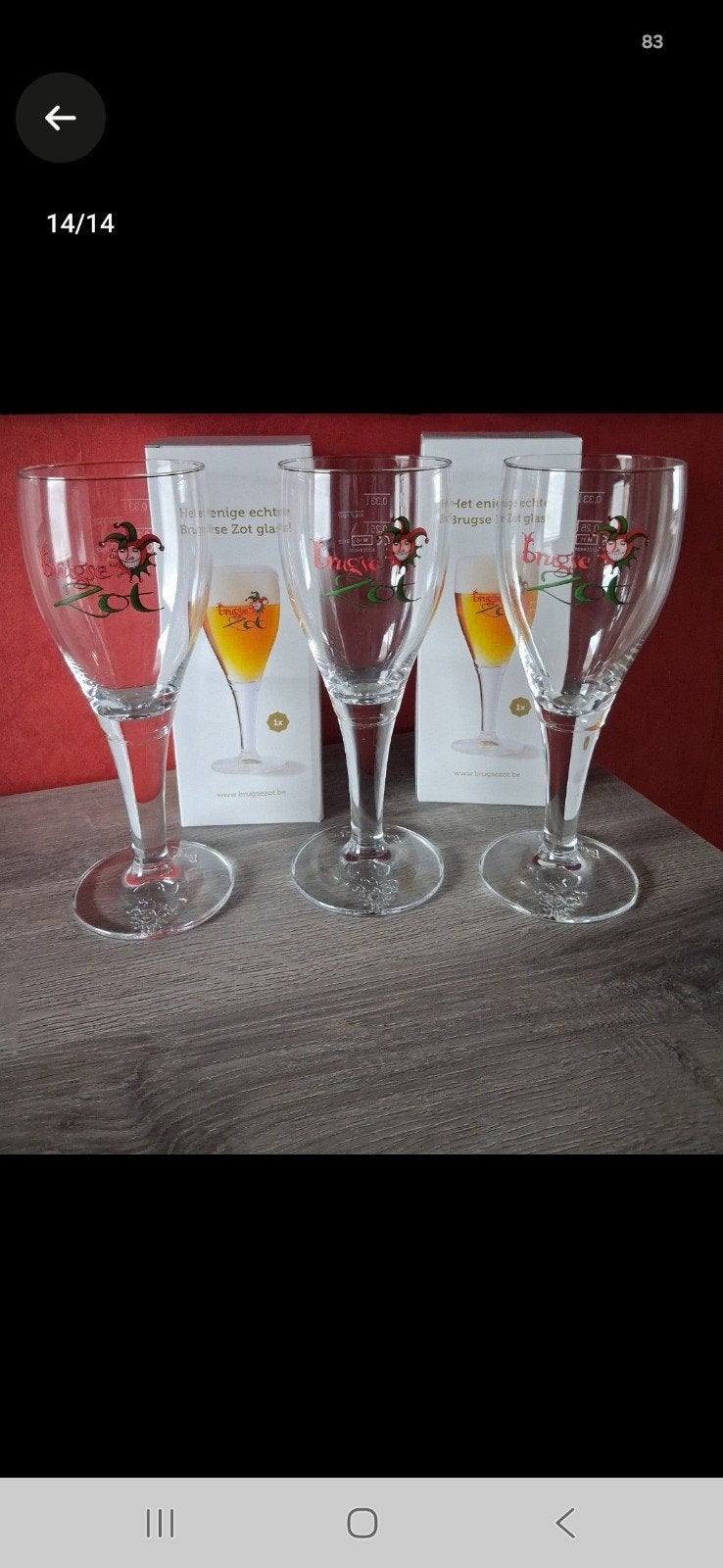 Te koop 3 glazen 2.5 € Stuk., Ophalen