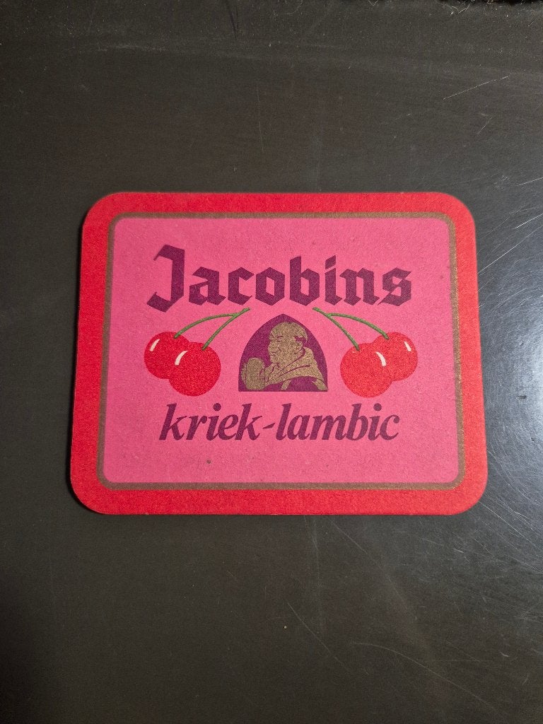 Sous bock Jacobins kriek - lambic, Verzamelen, Ophalen of Verzenden, Gebruikt, Viltje(s), Overige merken