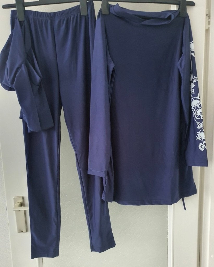 Mooie donkerblauwe burkini / bedekkende zwemkleding Maat:L, Kleding | Dames, Verzenden, Nieuw, Blauw, Overige typen