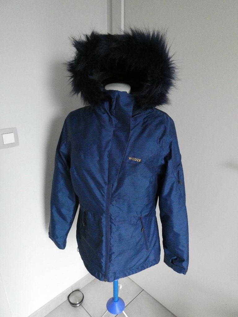 Warme winterjas met kap, Blauw, WED'ZE, Ophalen of Verzenden, Maat 36 (S)