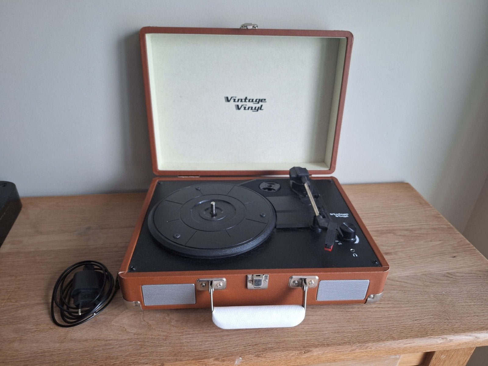 draagbare retro platenspeler voor single en LP, Audio, Tv en Foto, Ophalen, Zo goed als nieuw, Platenspeler, Overige merken