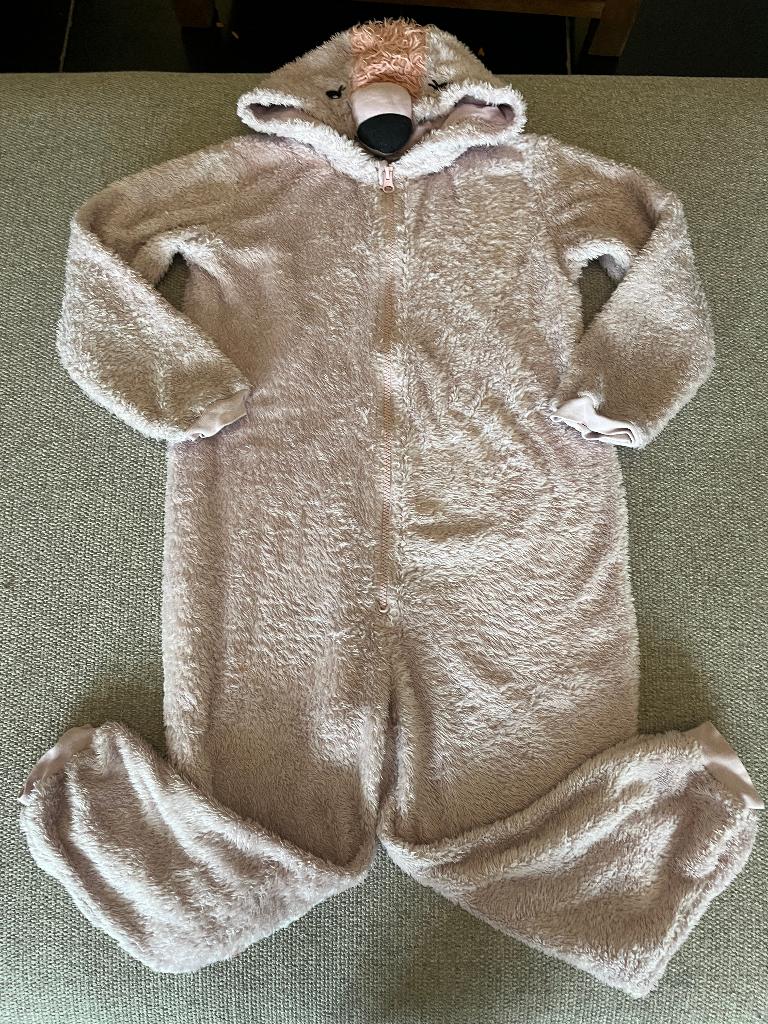 Onesie flamingo maat 134 roze, Ophalen of Verzenden, Gebruikt, Meisje, Nacht- of Onderkleding