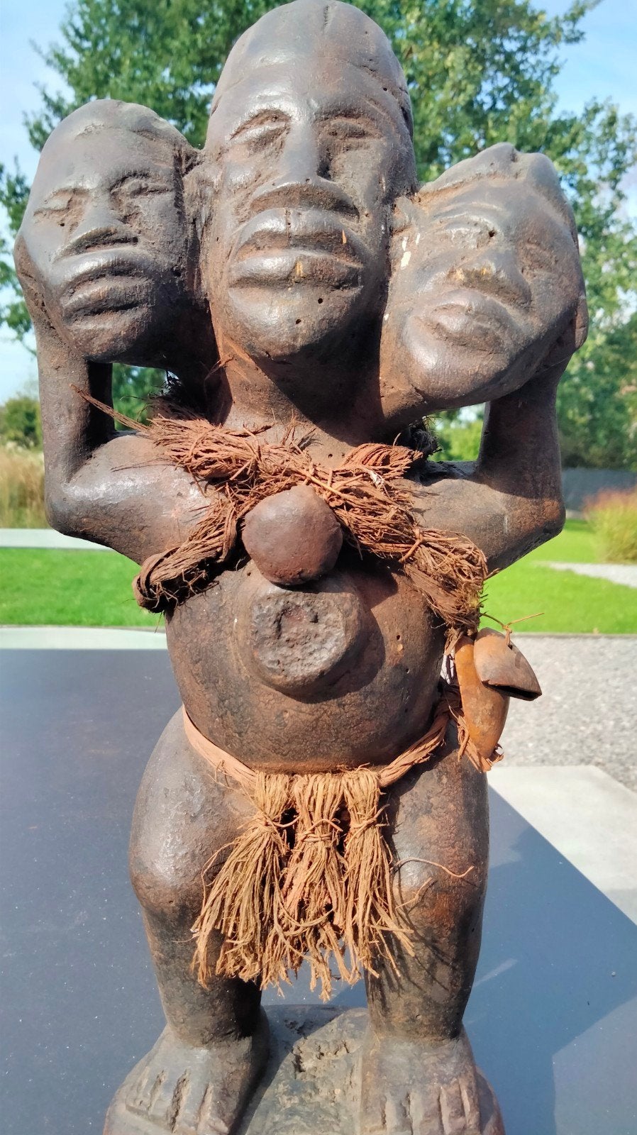 beeld hout Afrika tribal deco, Huis en Inrichting, Ophalen of Verzenden, Gebruikt, Hout, 36 cm