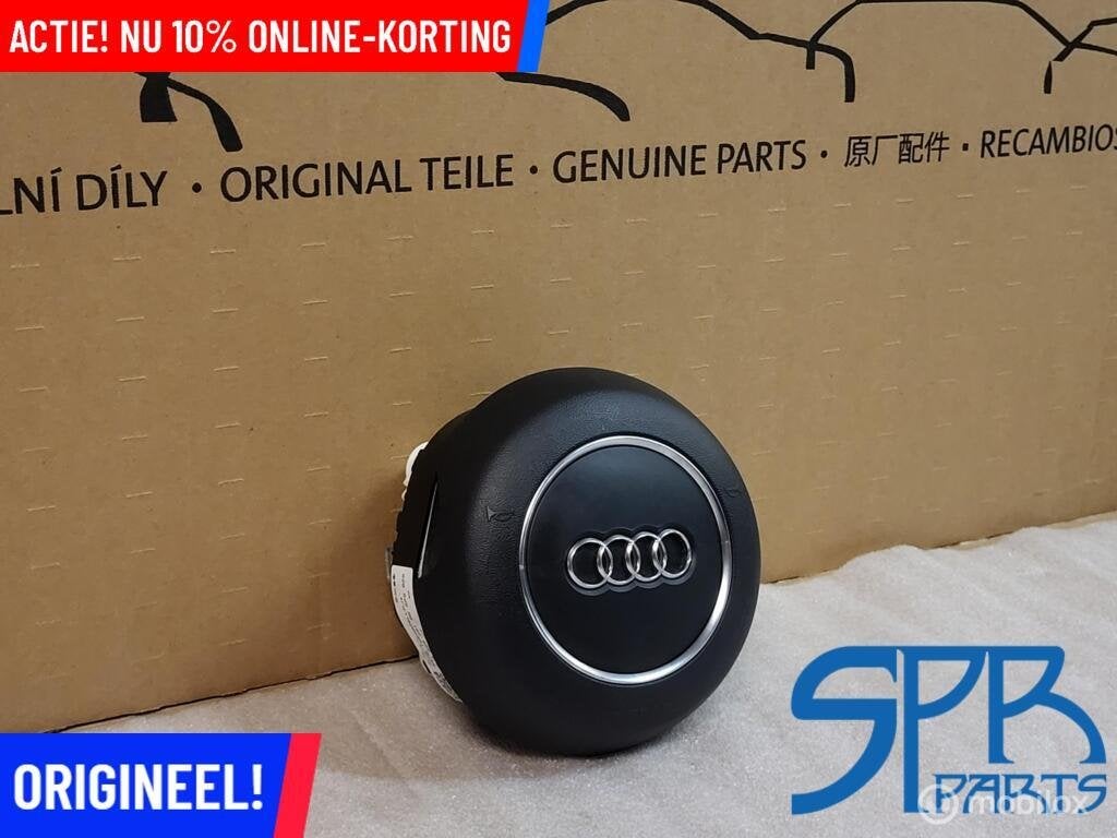 ORIGINELE STUURAIRBAG AUDI A3 8V S3 S-LINE ROND 3-SPAAKS, Audi, Enlèvement ou Envoi, Audi, Utilisé