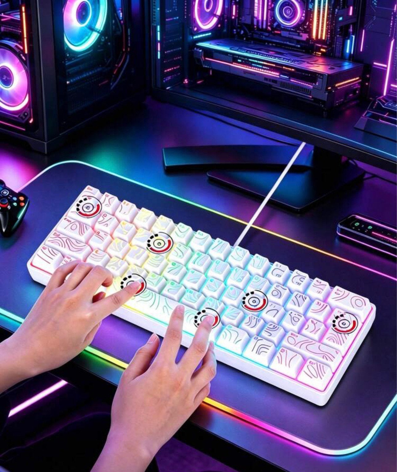 Gaming Keyboard RGB, Ophalen of Verzenden, Zo goed als nieuw