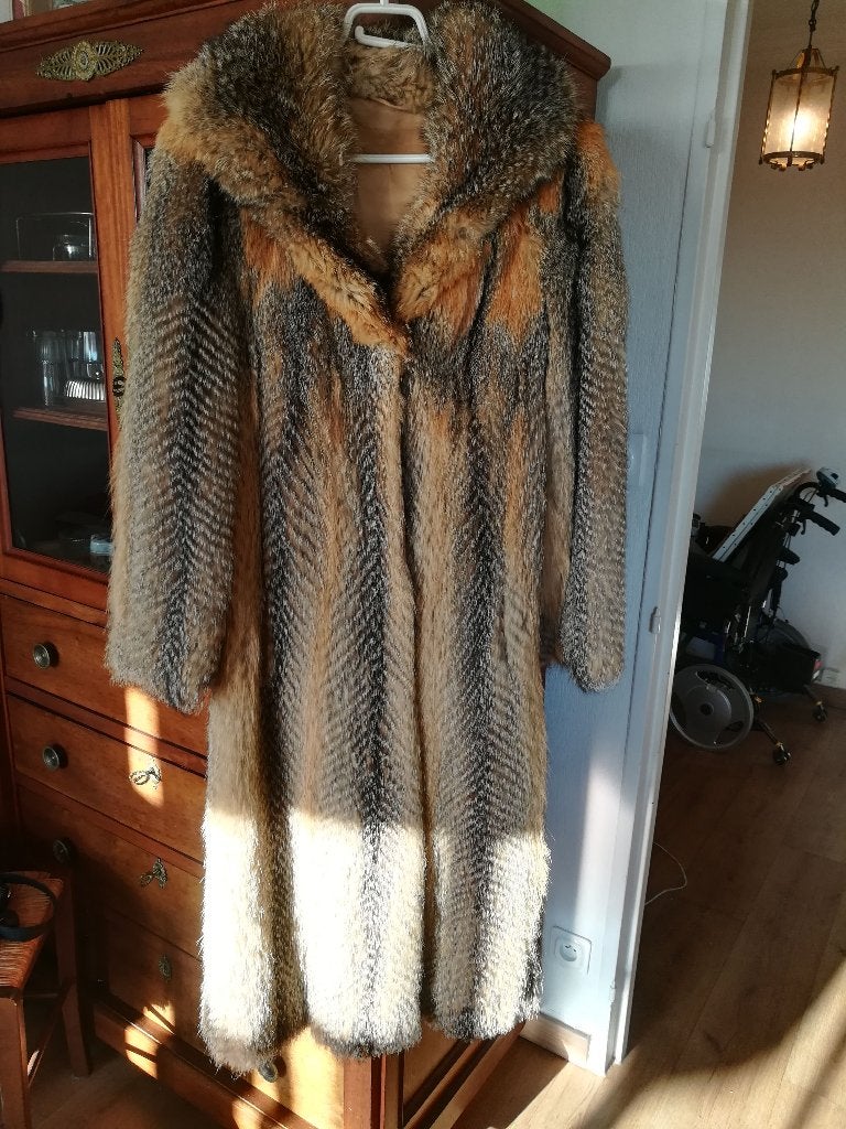 Manteau long en renard roux, Kleding | Dames, Overige Dameskleding, Ophalen of Verzenden, Gedragen