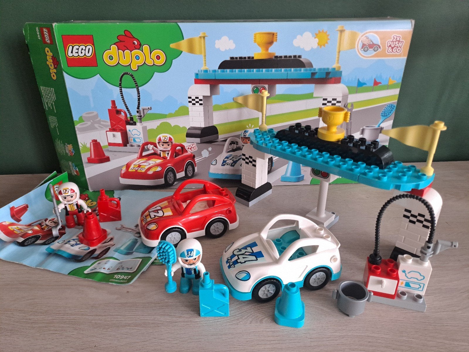 Lego Duplo 10937 Racewagen 100% compleet, Ophalen, Compleet, Duplo