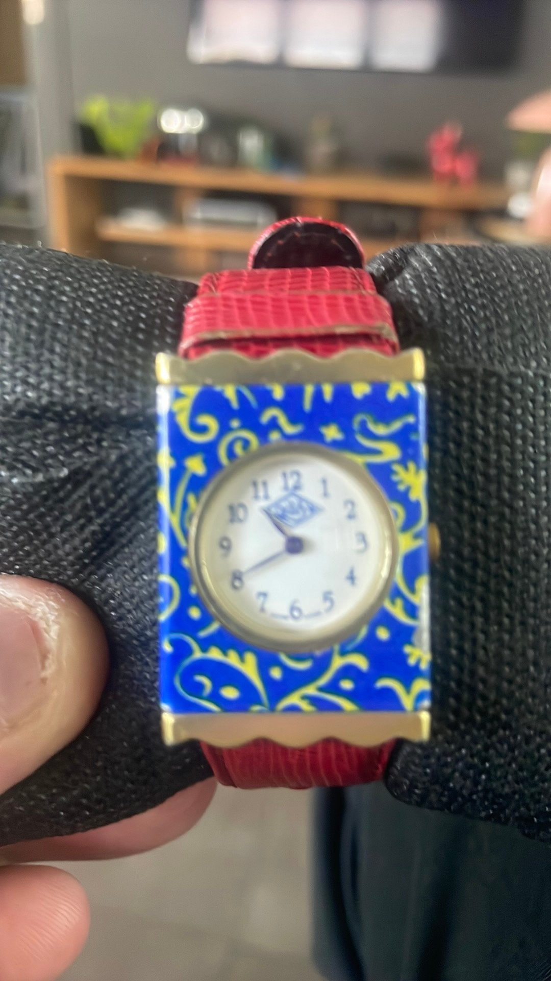 Vintage horloge, Bijoux, Sacs & Beauté, Enlèvement, Utilisé, Bleu, Fille