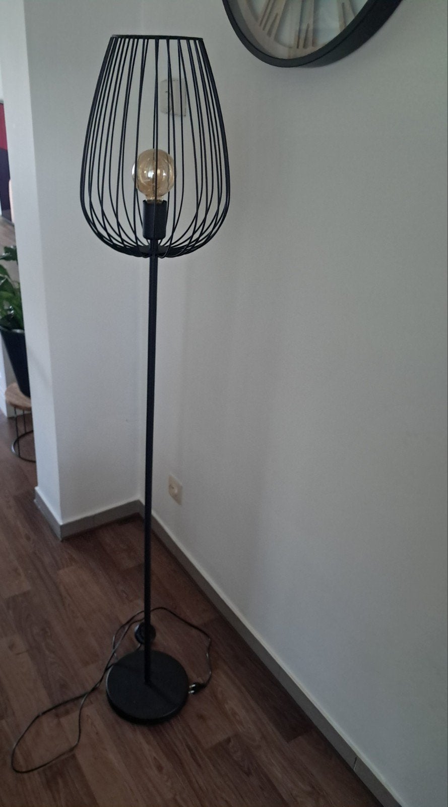 Vloerlamp, Huis en Inrichting, Lampen | Vloerlampen, Ophalen, Zo goed als nieuw, Metaal, 150 tot 200 cm