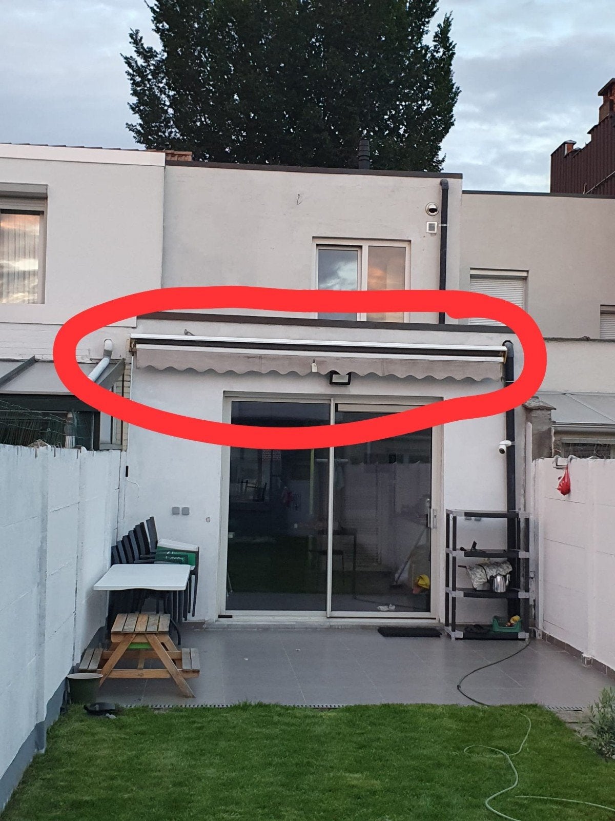 Manueel Luifel 4×3M werkend weg wegens Veranda, Jardin & Terrasse, Enlèvement, Véranda