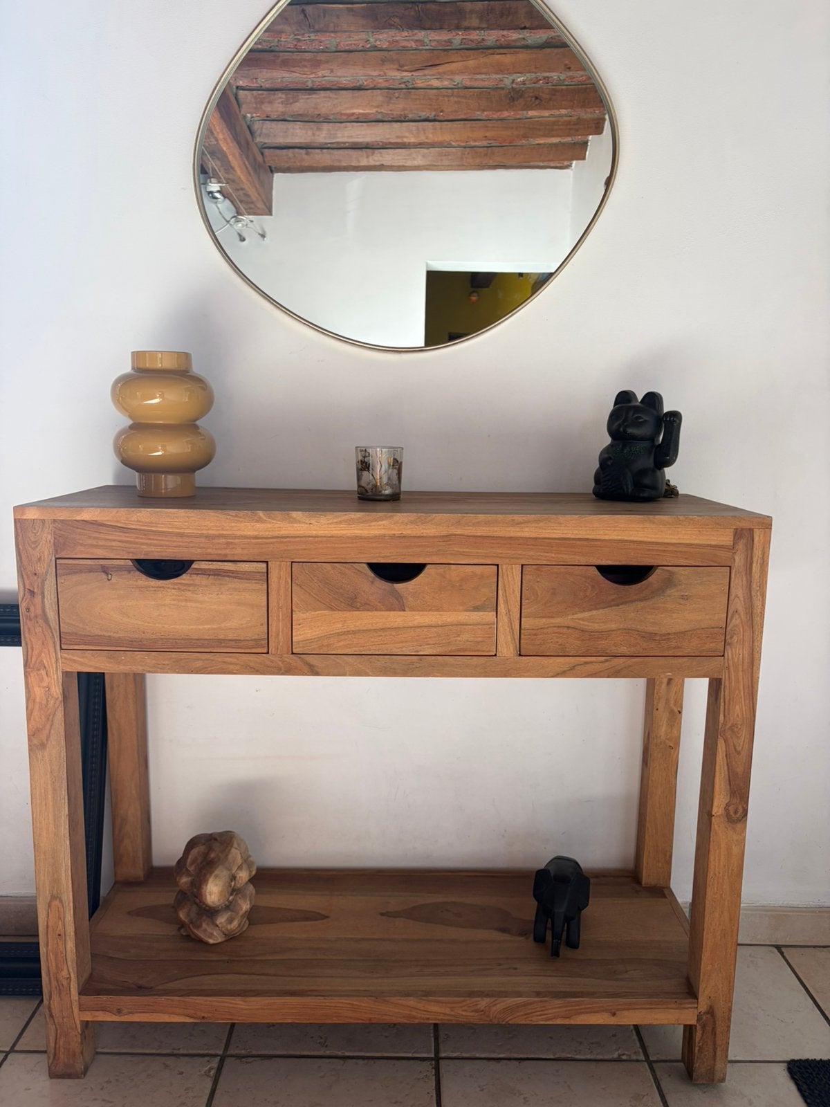 Console en sheesham, Maison & Meubles, Tables | Dessertes, Enlèvement, Comme neuf