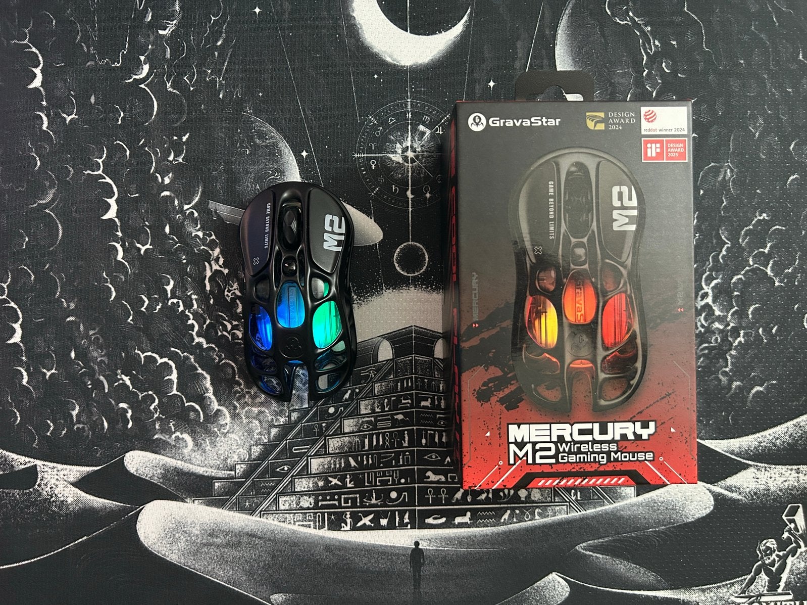 GravaStar Mercury M2 Wireless Gaming Muis, Computers en Software, Ophalen, Muis, Gaming muis, Zo goed als nieuw