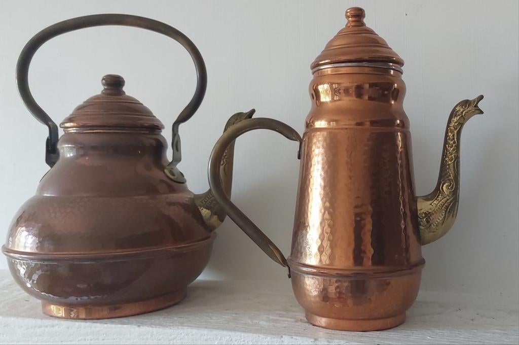Waterketel en koffiepot, Ophalen of Verzenden, Koper