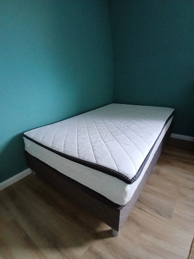 Boxspring 120x200 met matras en topper, Ophalen, Gebruikt, Twijfelaar, 120 cm