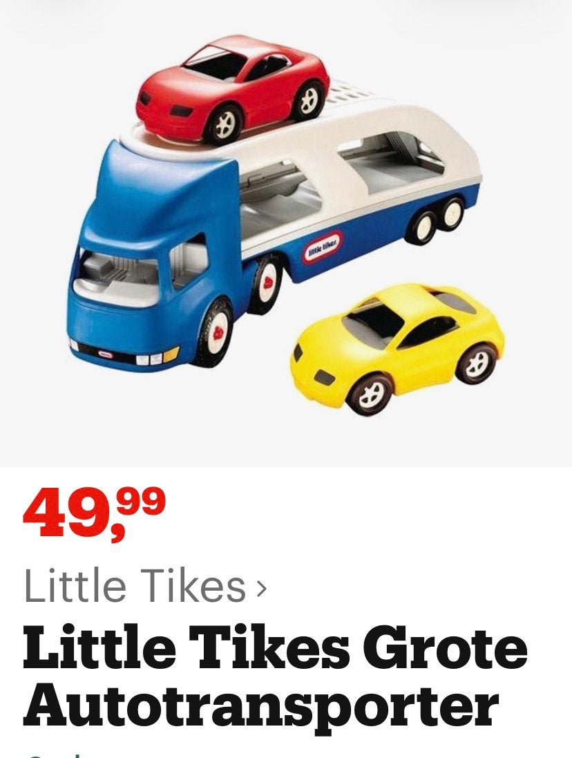 Little tikes vrachtwagen + extra auto, Kinderen en Baby's, Speelgoed | Buiten | Voertuigen en Loopfietsen, Ophalen, Zo goed als nieuw
