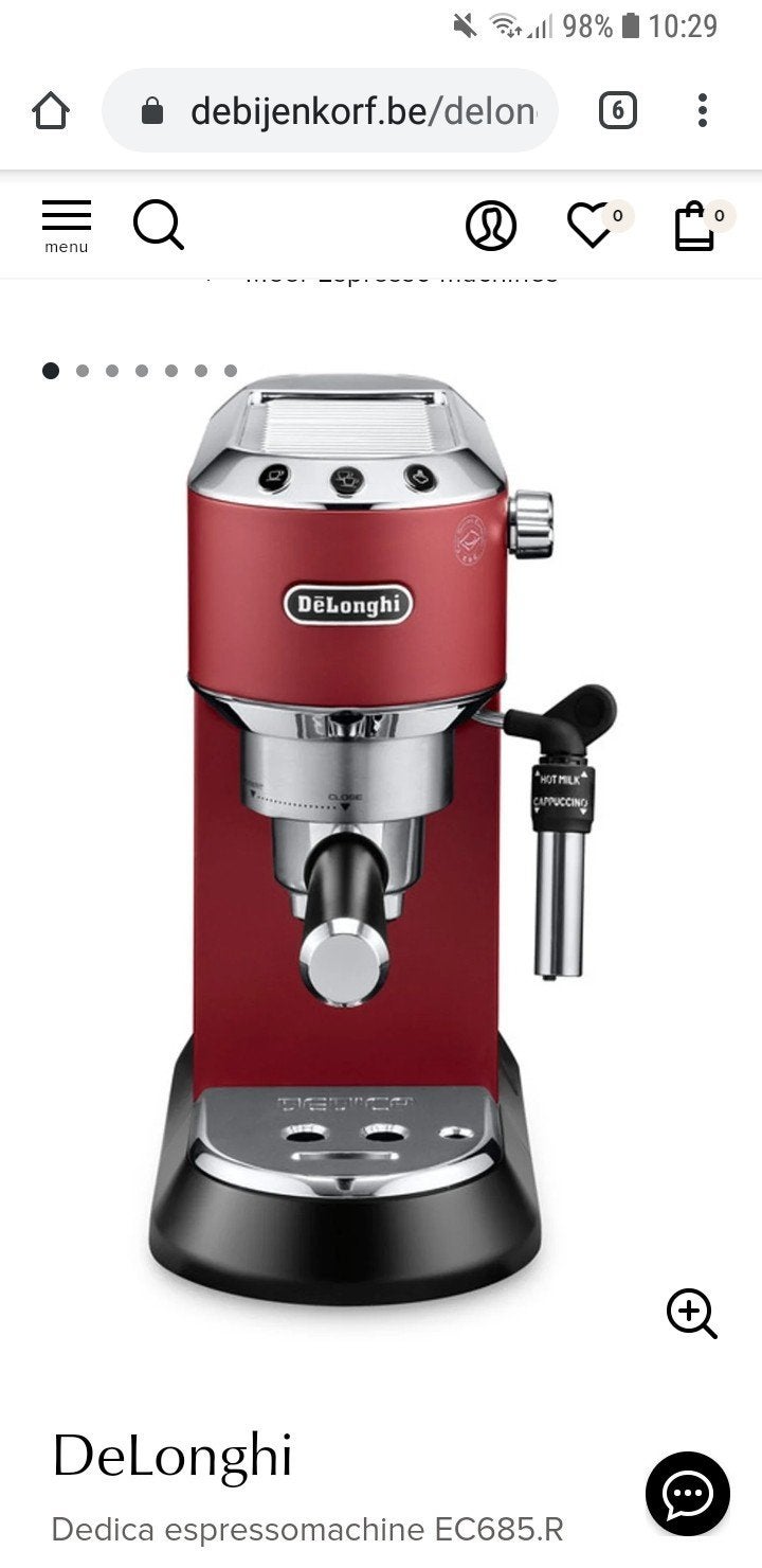 De'Longhi koffiemachine, Ophalen, Zo goed als nieuw, Koffiemachine, Gemalen koffie
