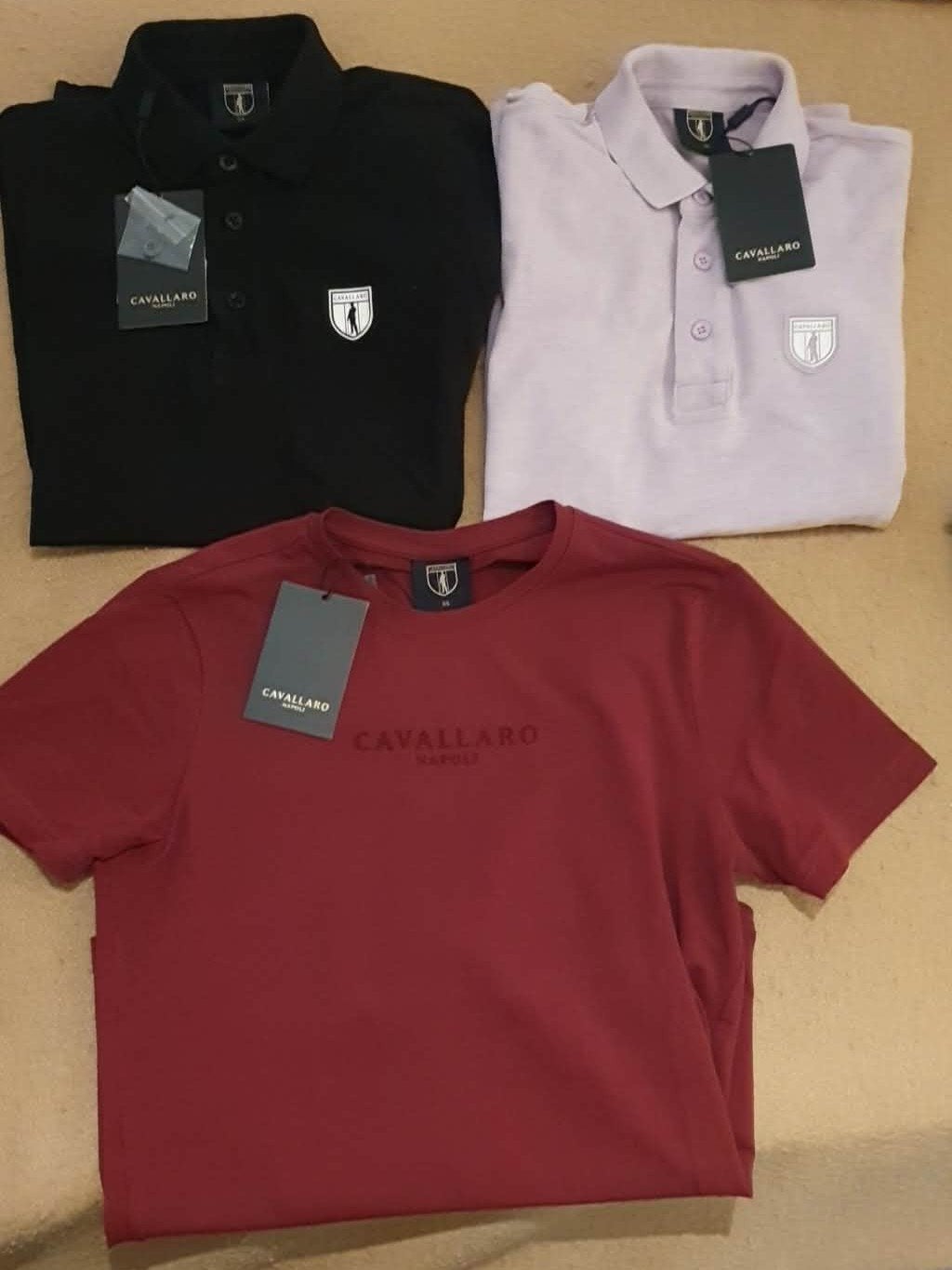 CAVALLARO T-shirt en twee Polo's. Maat XS. NIEUW., Verzenden