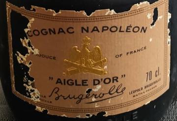 BOUTEILLE DE COGNAC NAPOLEON "AIGLE D'OR" MASION BRIGEROLLE, Collections, Enlèvement ou Envoi, Pleine, Utilisé, Autres types