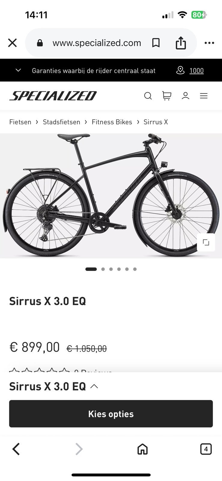 Sirrus x 3.0 EQ, Ophalen of Verzenden, Gebruikt