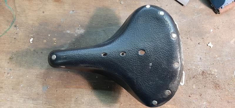 BROOKS ZADEL met veren, Fietsen en Brommers, Fietsonderdelen, Gebruikt, Zadel, Leer, Bakfiets, Elektrische fiets, Oldtimerfiets