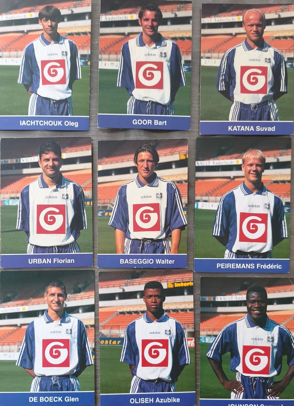 cartes individuelles RSC Anderlecht, Enlèvement ou Envoi