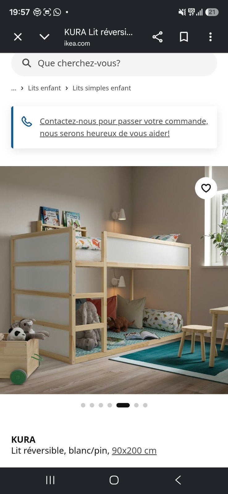 Lit réversible, Maison & Meubles, Chambre à coucher | Lits superposés & Lits mezzanines, Enlèvement
