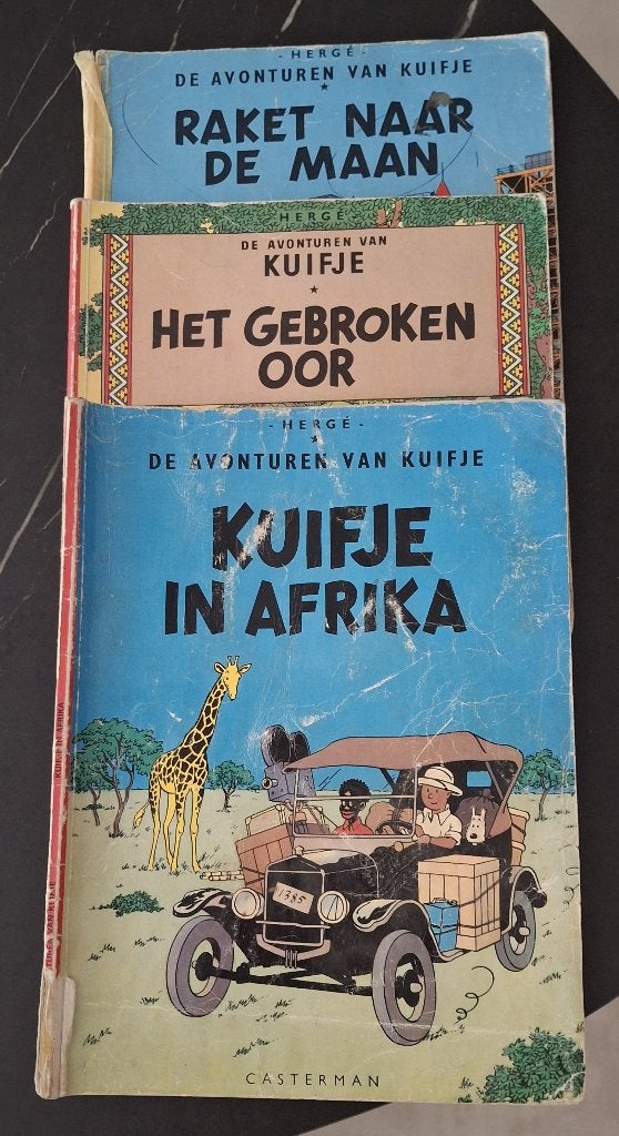 Kuifje, Plusieurs BD, Enlèvement, Utilisé, Hergé