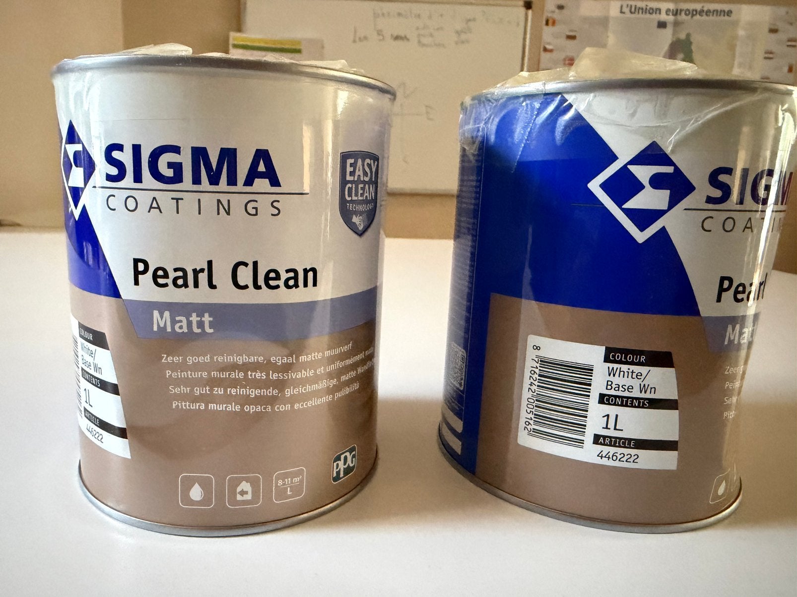 Peinture Sigma blanc mate 2x1l, Bricolage & Construction, Neuf, Moins de 5 litres, Enlèvement, Peinture
