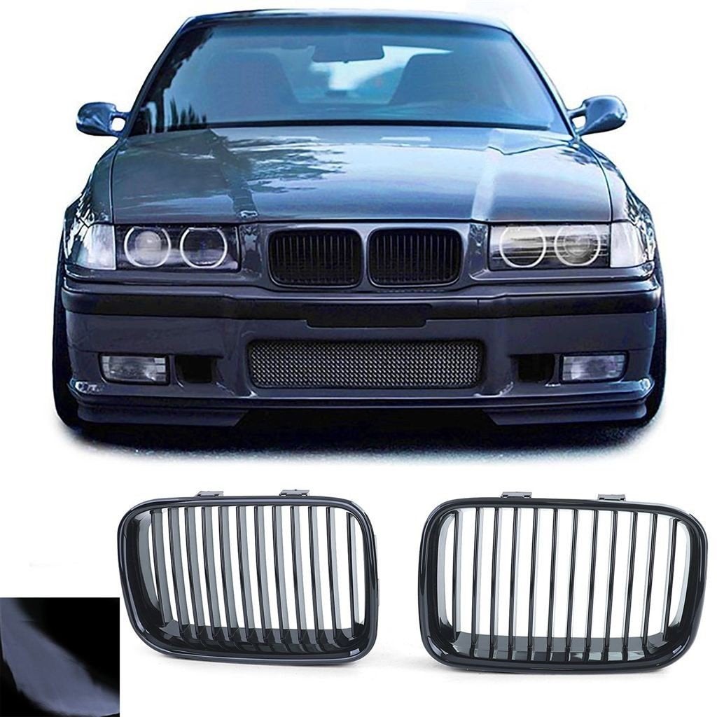 Sport Grill Voor BMW E36 Hoogglans Zwart Enkele Spijl, Verzenden