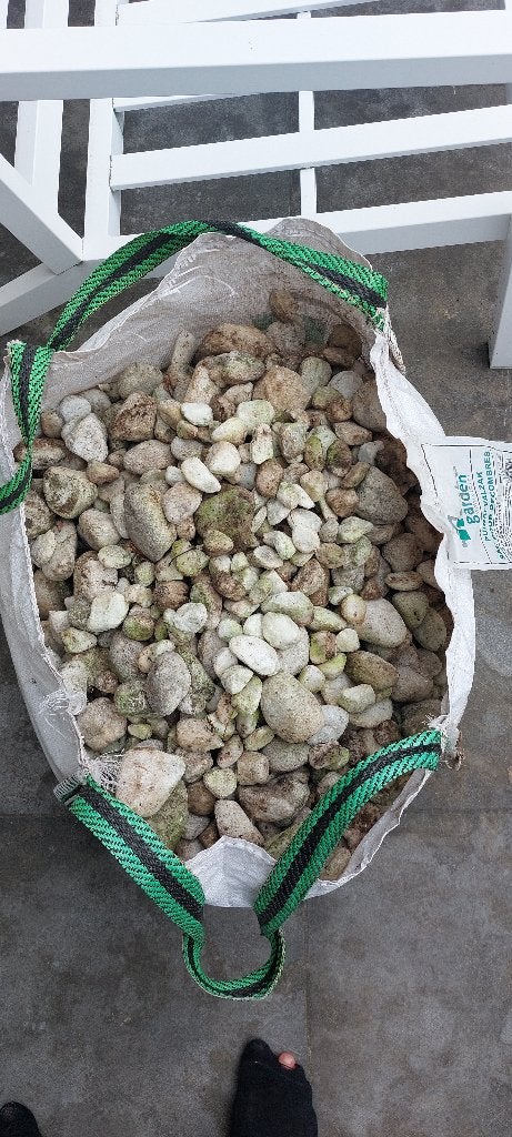 GRATIS Kleine big bag witte keien, Ophalen, Gebruikt, Wit, Kei
