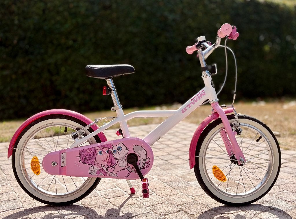 Te koop Kinderfiets BTWIN Docto Girl 500  16inch, Ophalen, 16 tot 20 inch, Velgrem, Zo goed als nieuw