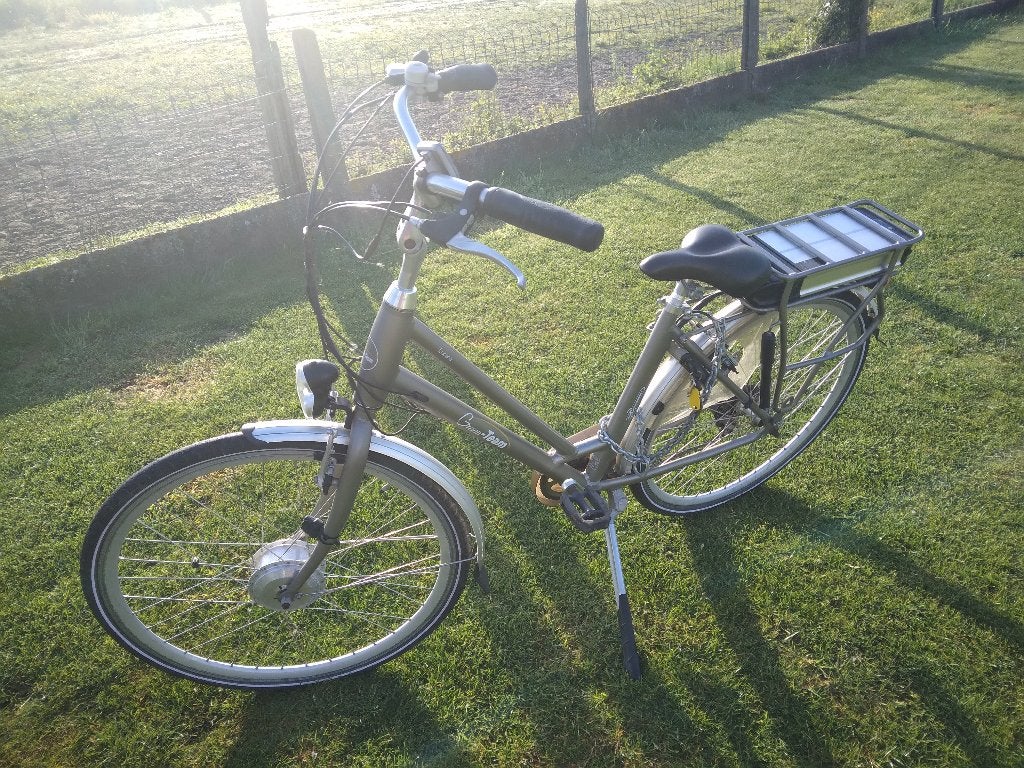 Fiets Green Team met Batterij houder kapot, Ophalen, Gebruikt
