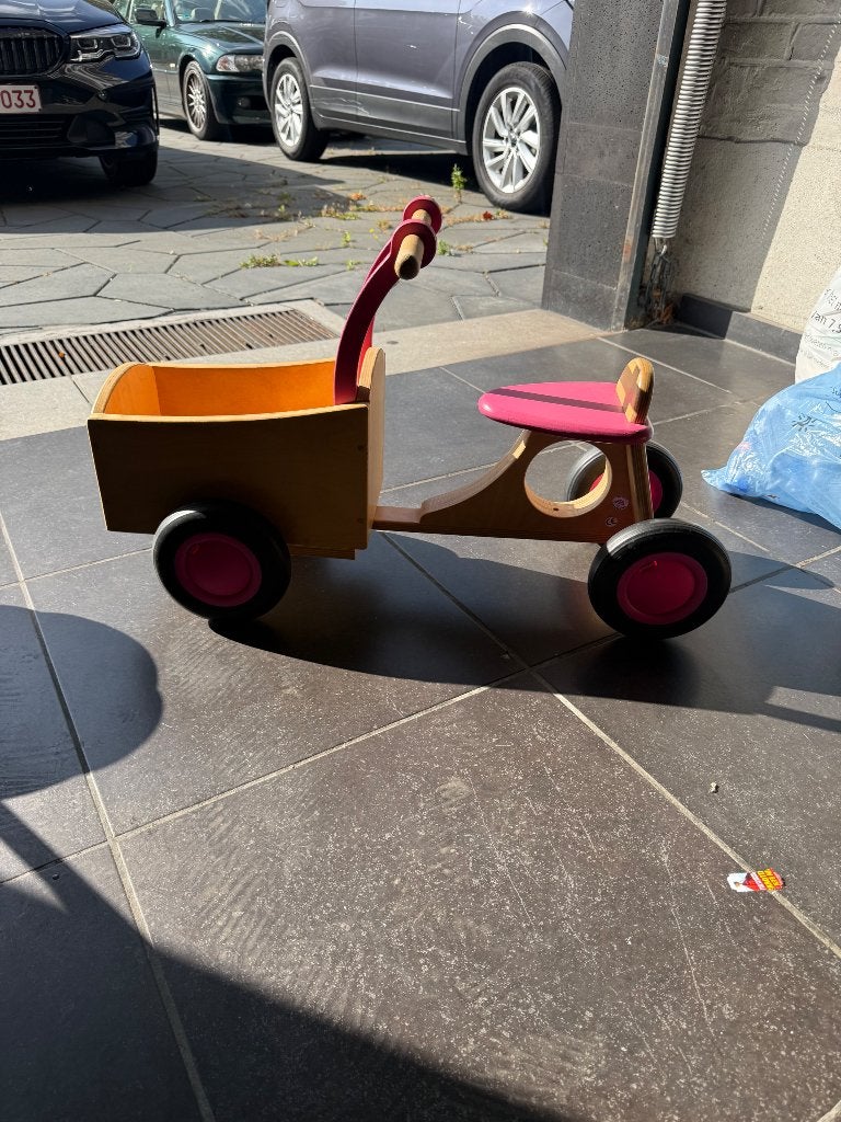 Houten loopfiets, Kinderen en Baby's, Speelgoed | Buiten | Voertuigen en Loopfietsen, Ophalen, Gebruikt, Loopfiets