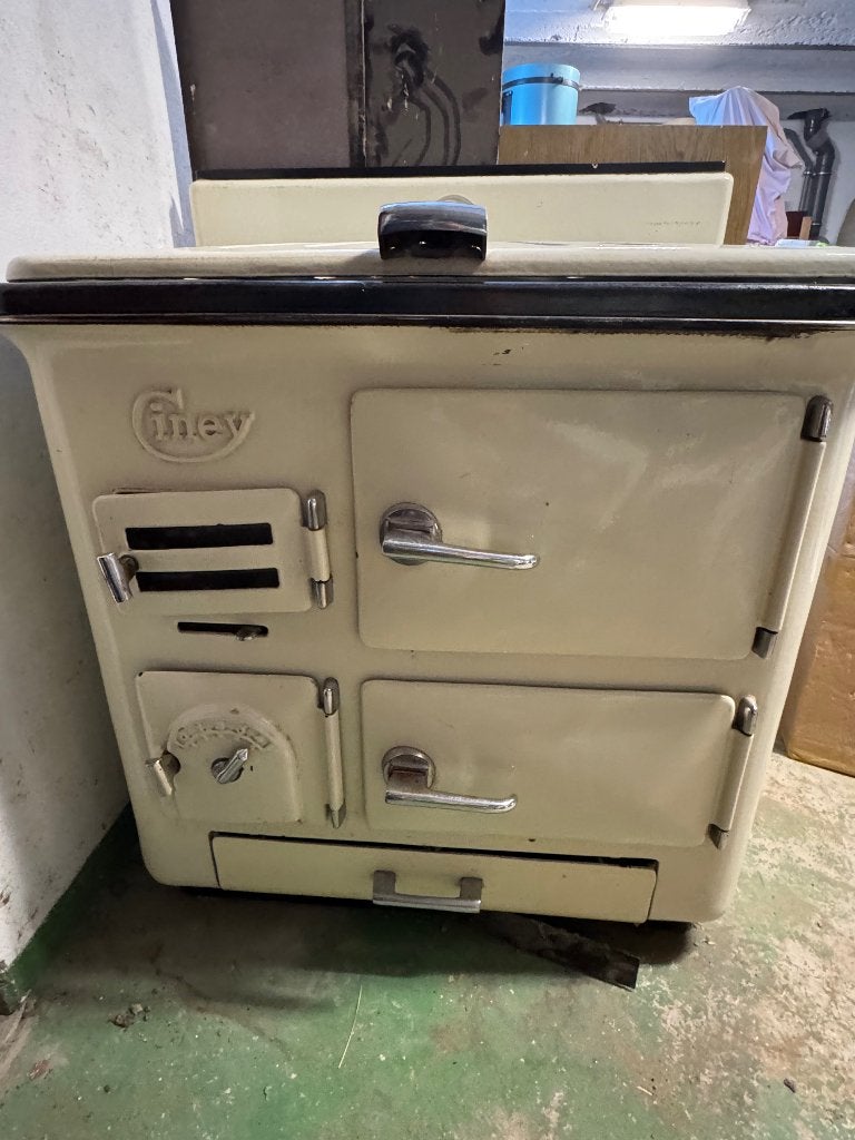 Authentique cuisinière ancienne bois/charbon CINEY  (1950), Enlèvement, Utilisé, À Poser