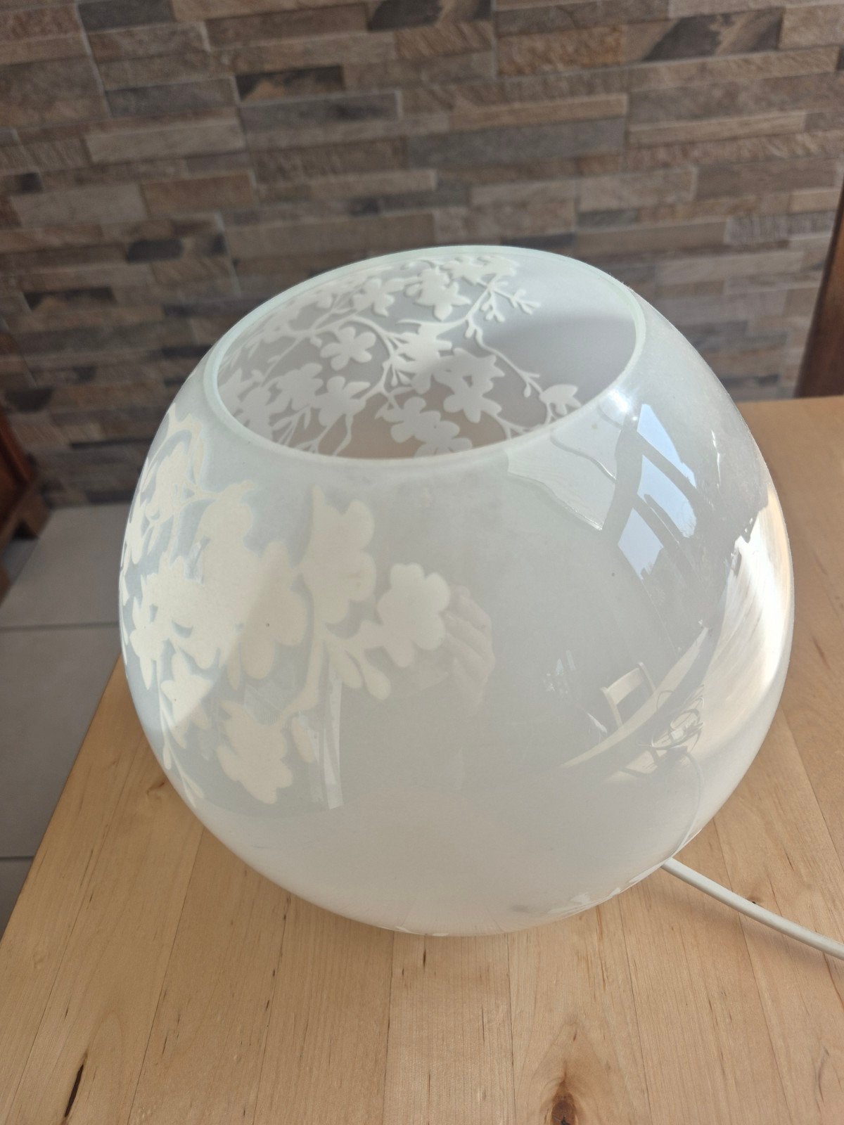 Lampe en verre ikea vintage, Lampe de table, Rond, Enlèvement, Utilisé