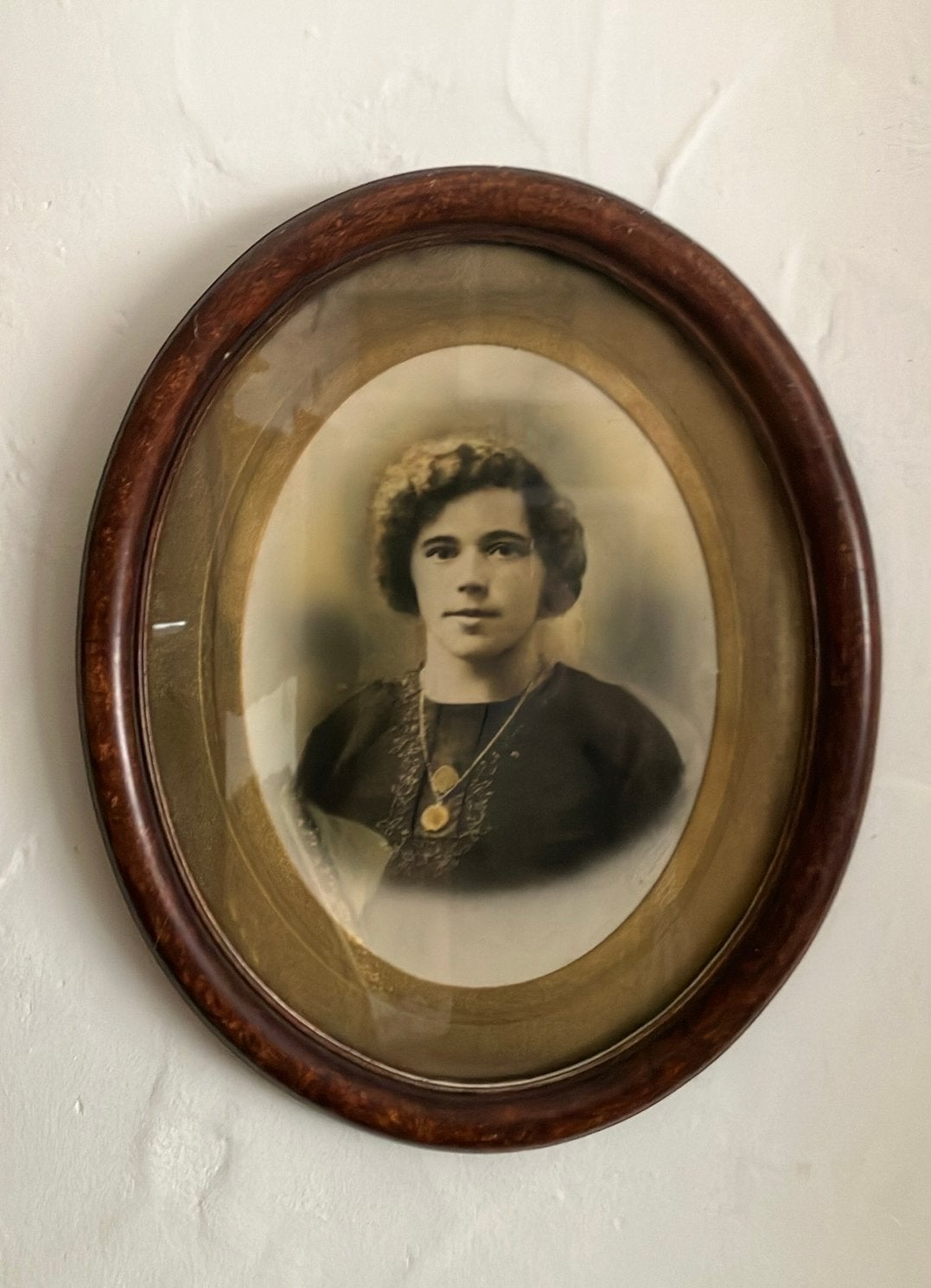 Ancienne photo de portrait dans un cadre, Antiquités & Art, Curiosités & Brocante, Enlèvement