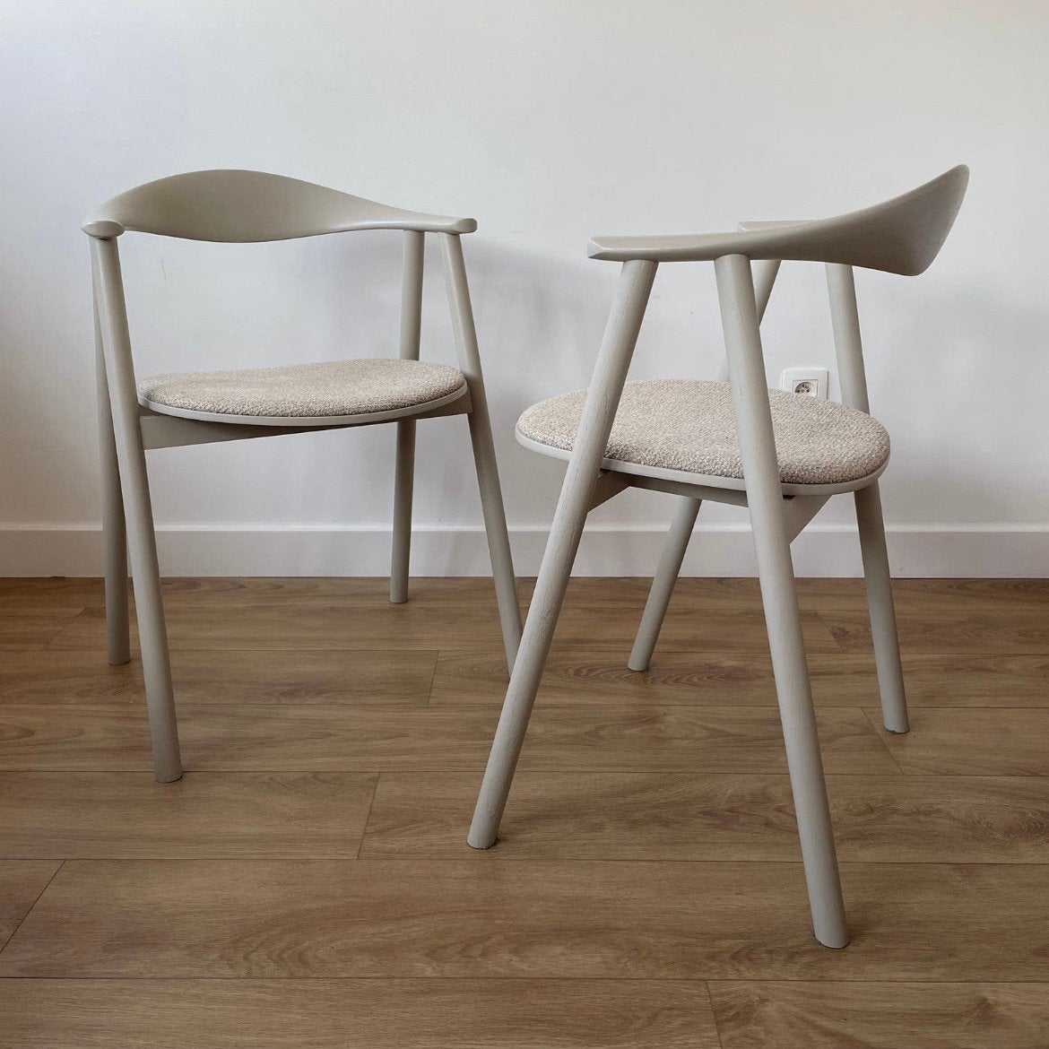 2 chaises Bolia modèle Swing gris, Maison & Meubles, Gris, Deux, Enlèvement, Utilisé