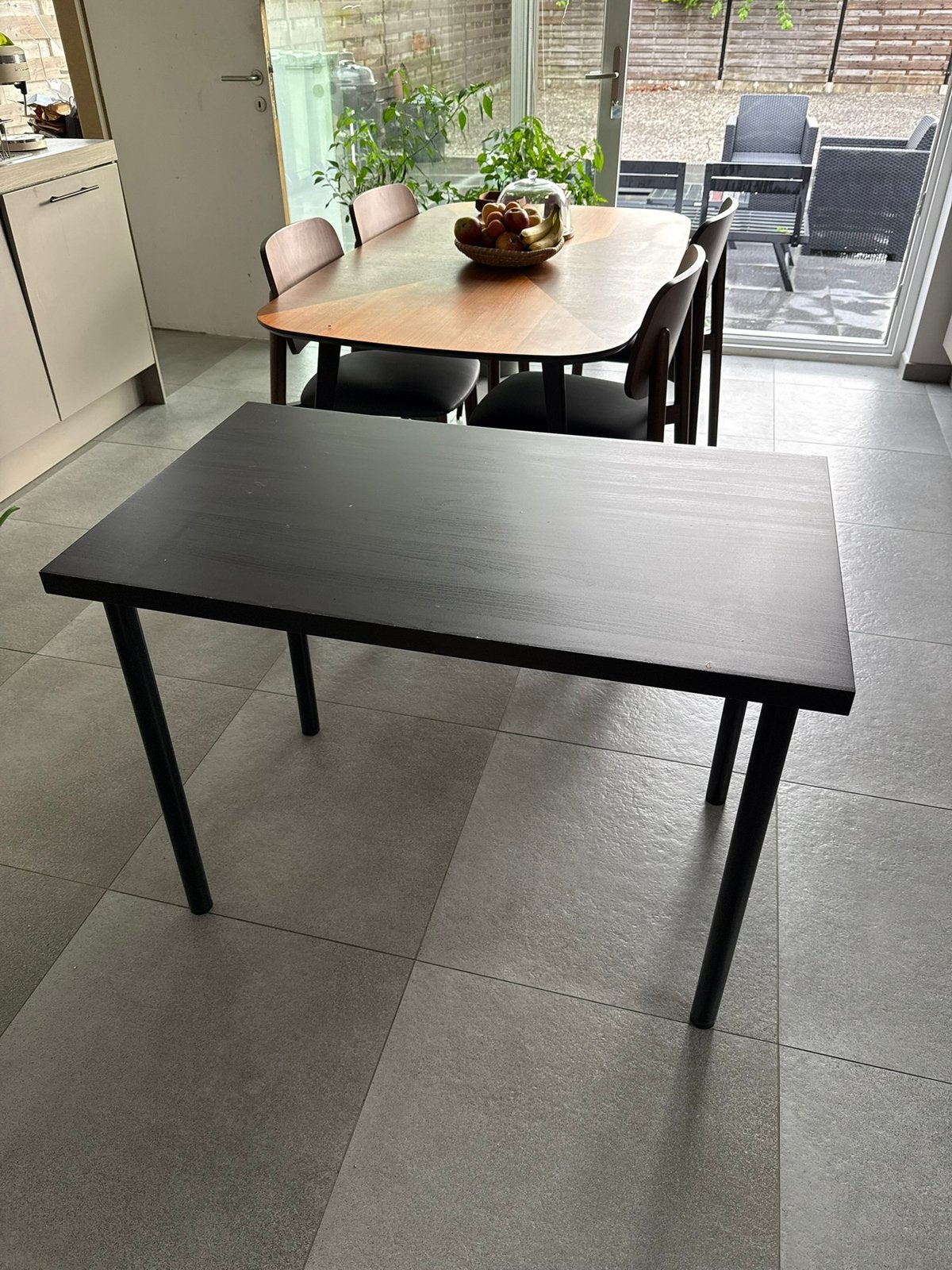 Tafel ( zwart), Huis en Inrichting, Tafels | Eettafels, Ophalen, Zo goed als nieuw