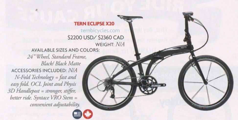 Tern Eclipse x20 : 20 Vitesses (10.7Kg), Vitesses, Comme neuf, Enlèvement, Totalement pliable