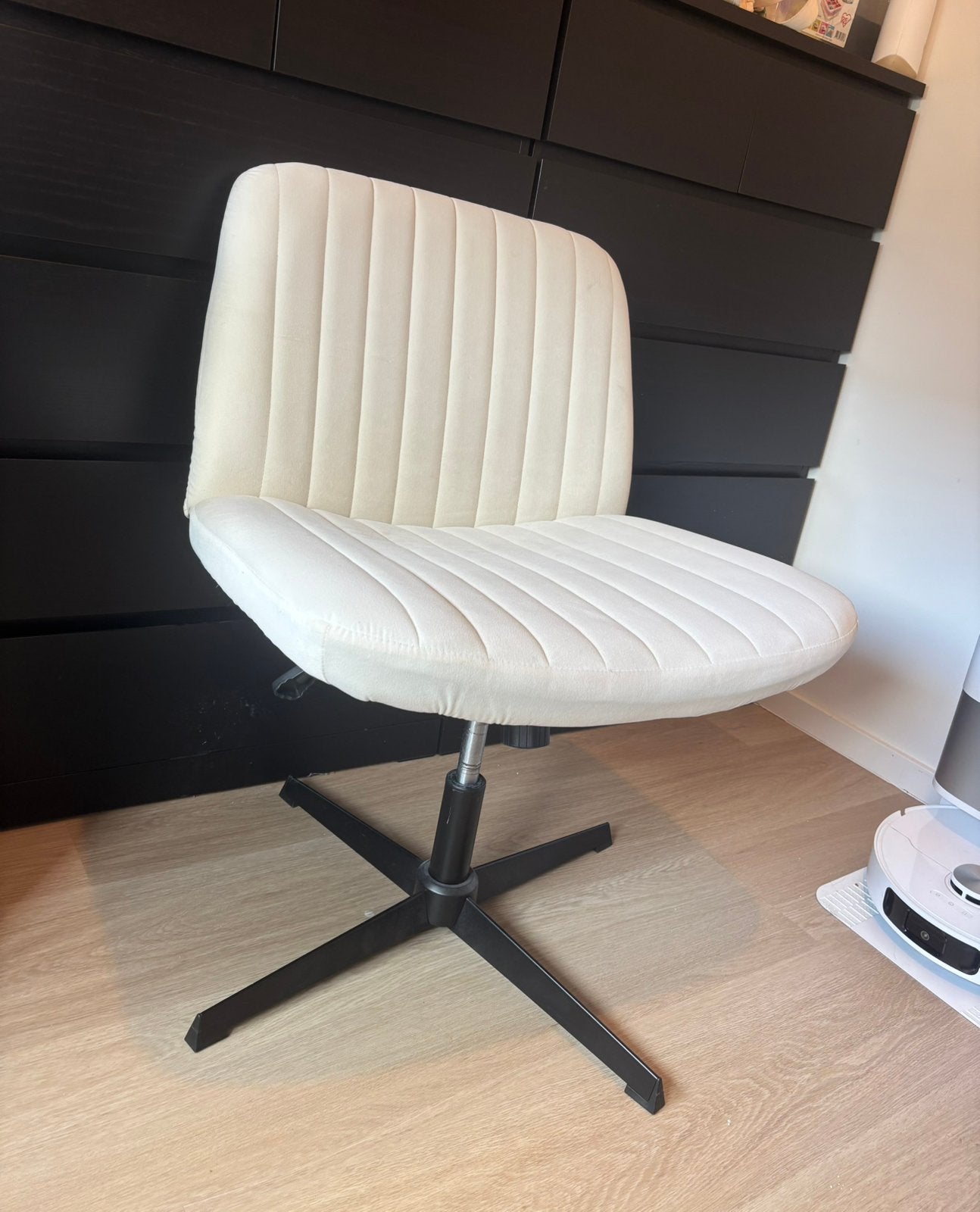 Bureaustoel beige - breed zitvlak, Maison & Meubles, Enlèvement, Comme neuf