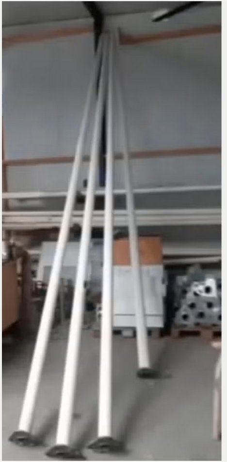 2 Aluminium Vlaggenmasten, Diversen, Ophalen, Gebruikt
