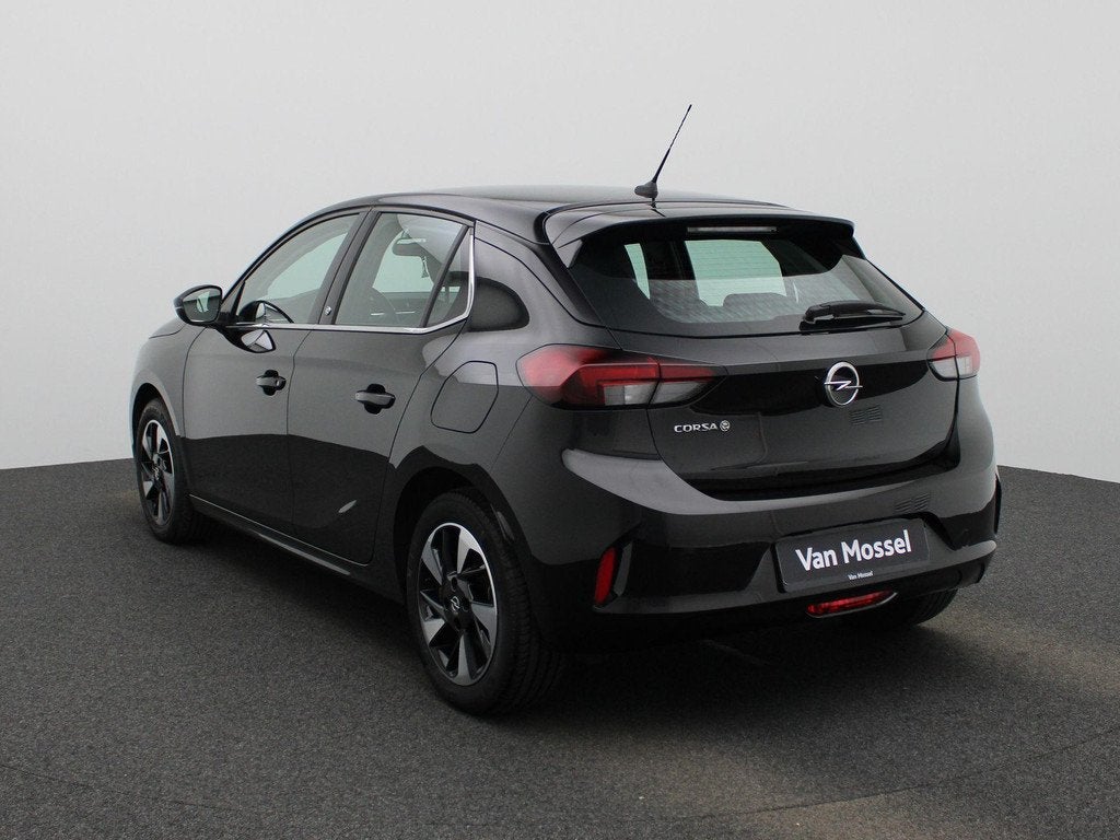 Opel Corsa-e Elegance 50 kWh WARMTEPOMP | CARPLAY | LED, Stof, Gebruikt, Zwart, 136 pk