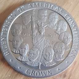 ISLE of MAN : CROWN 1987 KM176 UNC, Ophalen of Verzenden, Overige landen, Losse munt