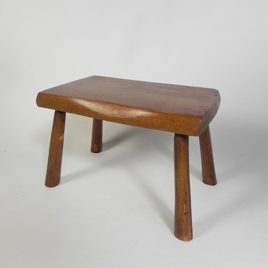 Vintage eiken boomstamkrukje, jaren 60, Ophalen of Verzenden