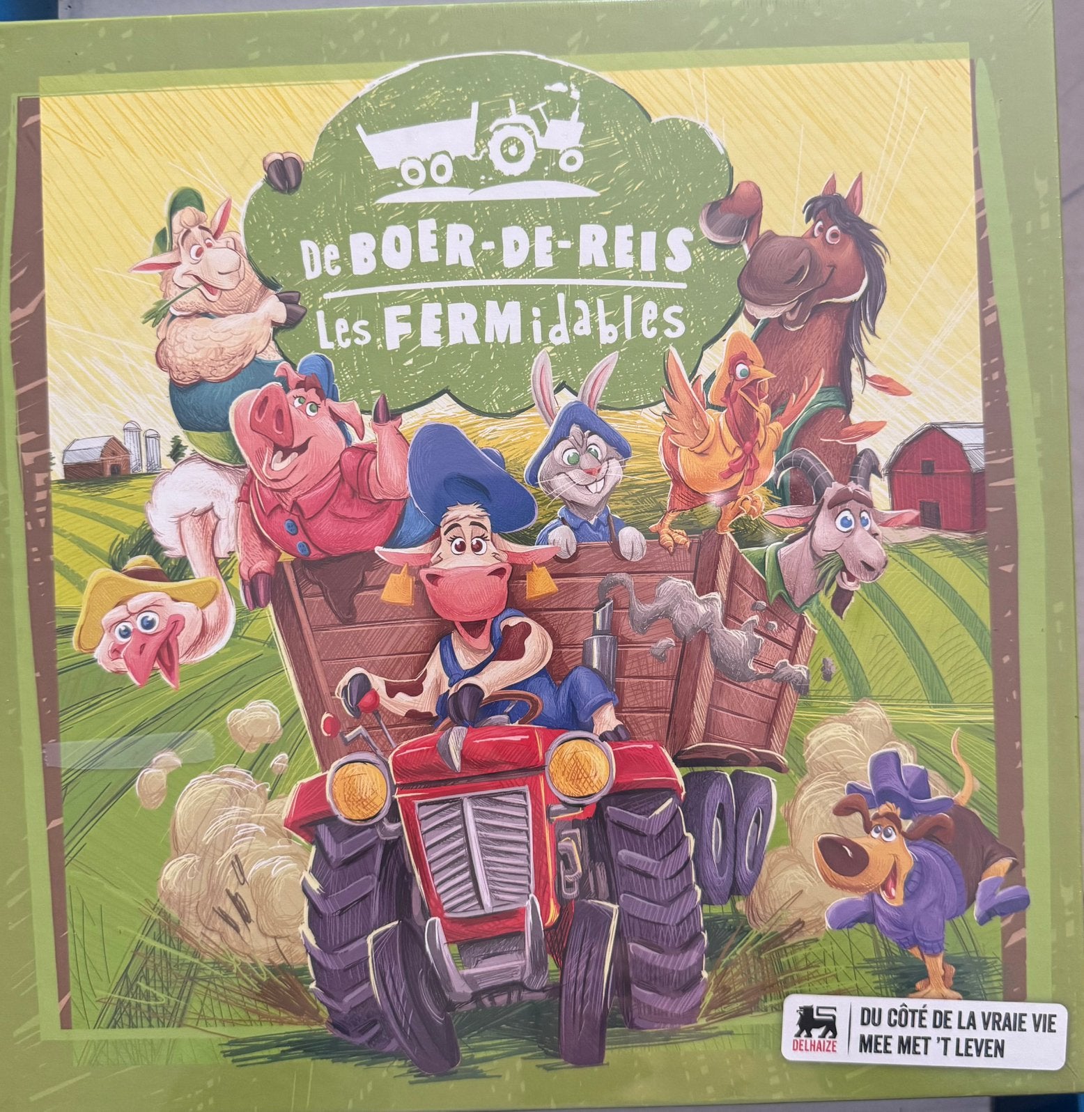 De Boer De Reis spel met 9 poppetjes en  8 groenten zaadjes, Overige supermarkten, Ophalen of Verzenden