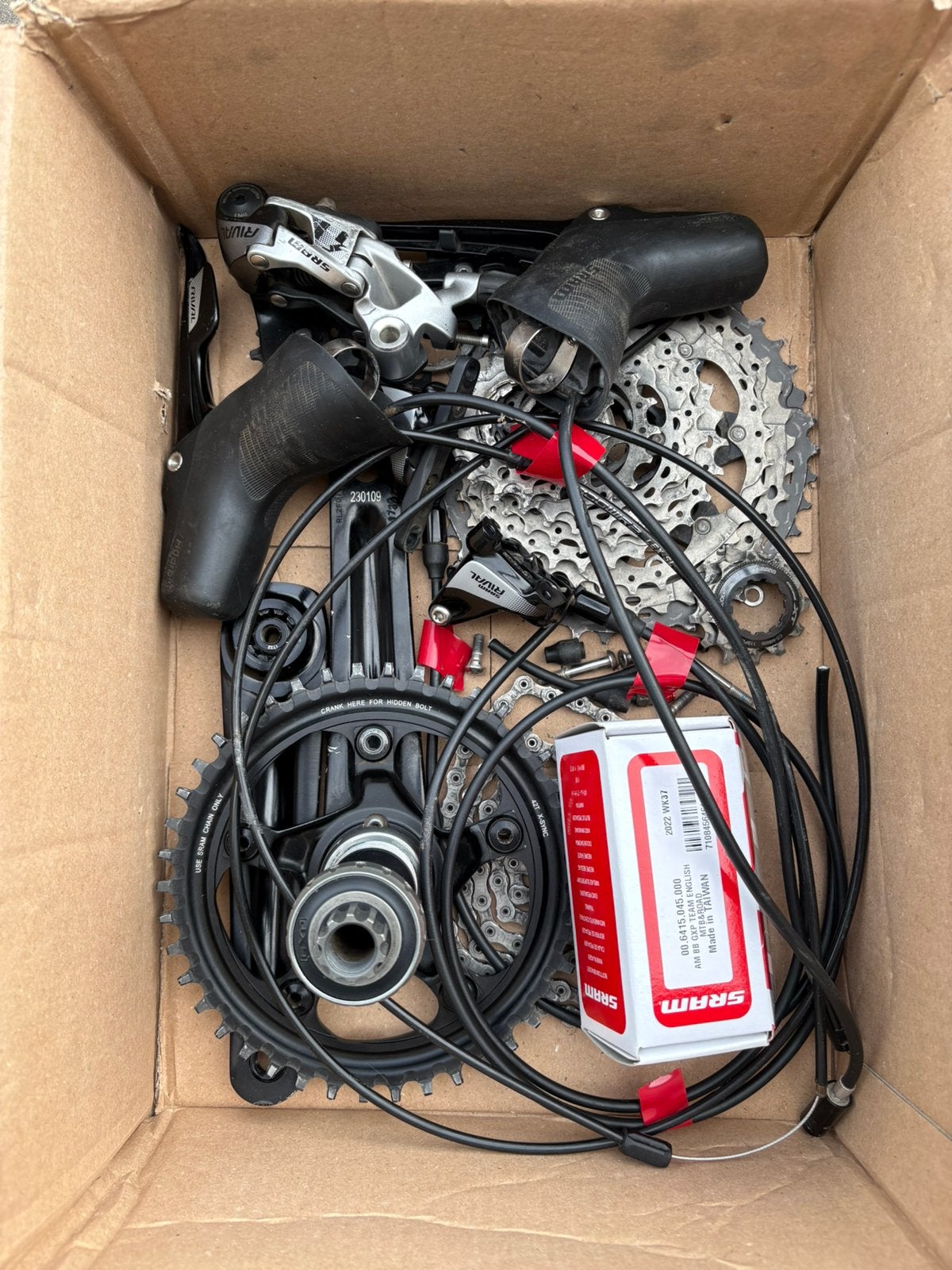 SRAM Rival 22 groepset, Fietsen en Brommers, Fietsonderdelen, Gebruikt, Gravelbike, Ophalen