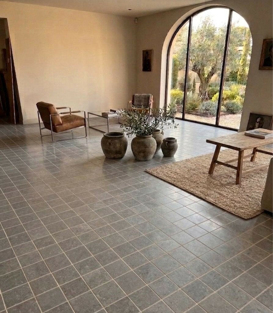 LOT RESTANT, 455 m2 ! SOL EN CALCAIRE GRIS CALCAIRE 20X20CM, Enlèvement, Intérieur