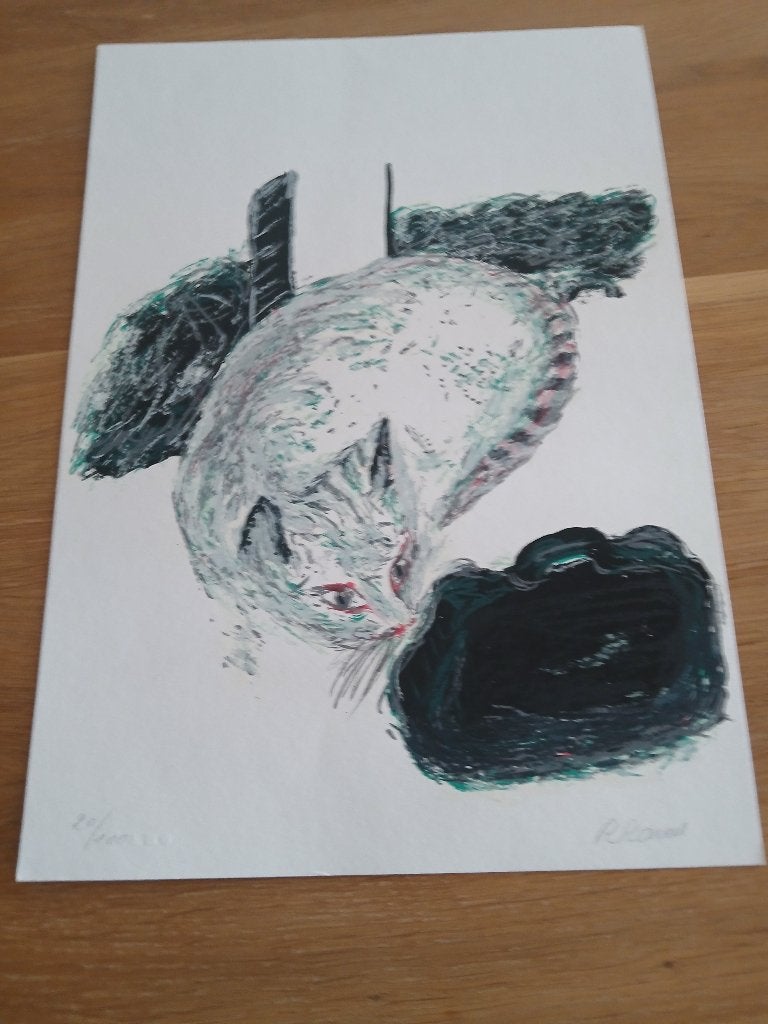 Roger Raveel, Antiek en Kunst, Zeefdruk, Ophalen of Verzenden, Dieren en Natuur, Gelimiteerde oplage
