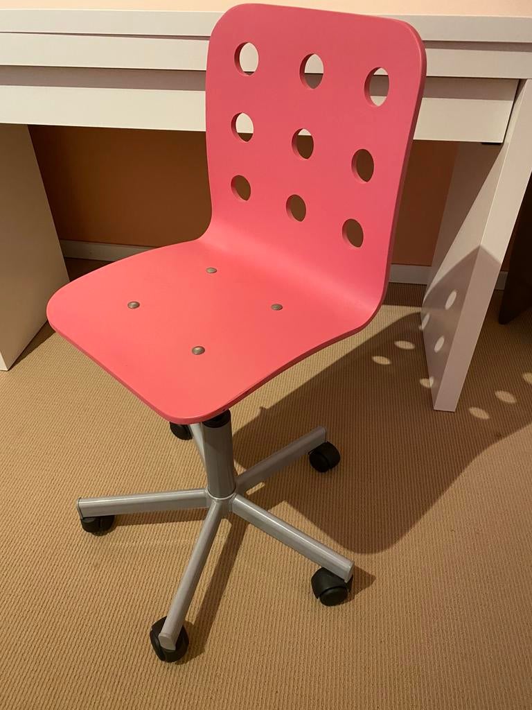 Bureaustoel ikea kind roze, Huis en Inrichting, Ophalen, Zo goed als nieuw, Roze, Bureaustoel